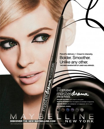 Maybelline Master Drama Pencil, tearsheets, photography by Rich Begany