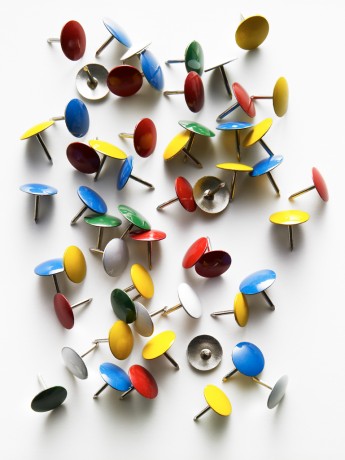 Office Merch Thumb Tacks, objects, photography by Rich Begany