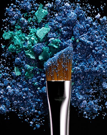 Blue Eye Brush, cosmetic photography by Rich Begany