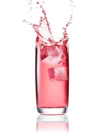 Pink Iced Splash beverage photography by Rich Begany