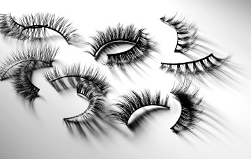 Noir Lashes group spread, cosmetic photography by Rich Begany